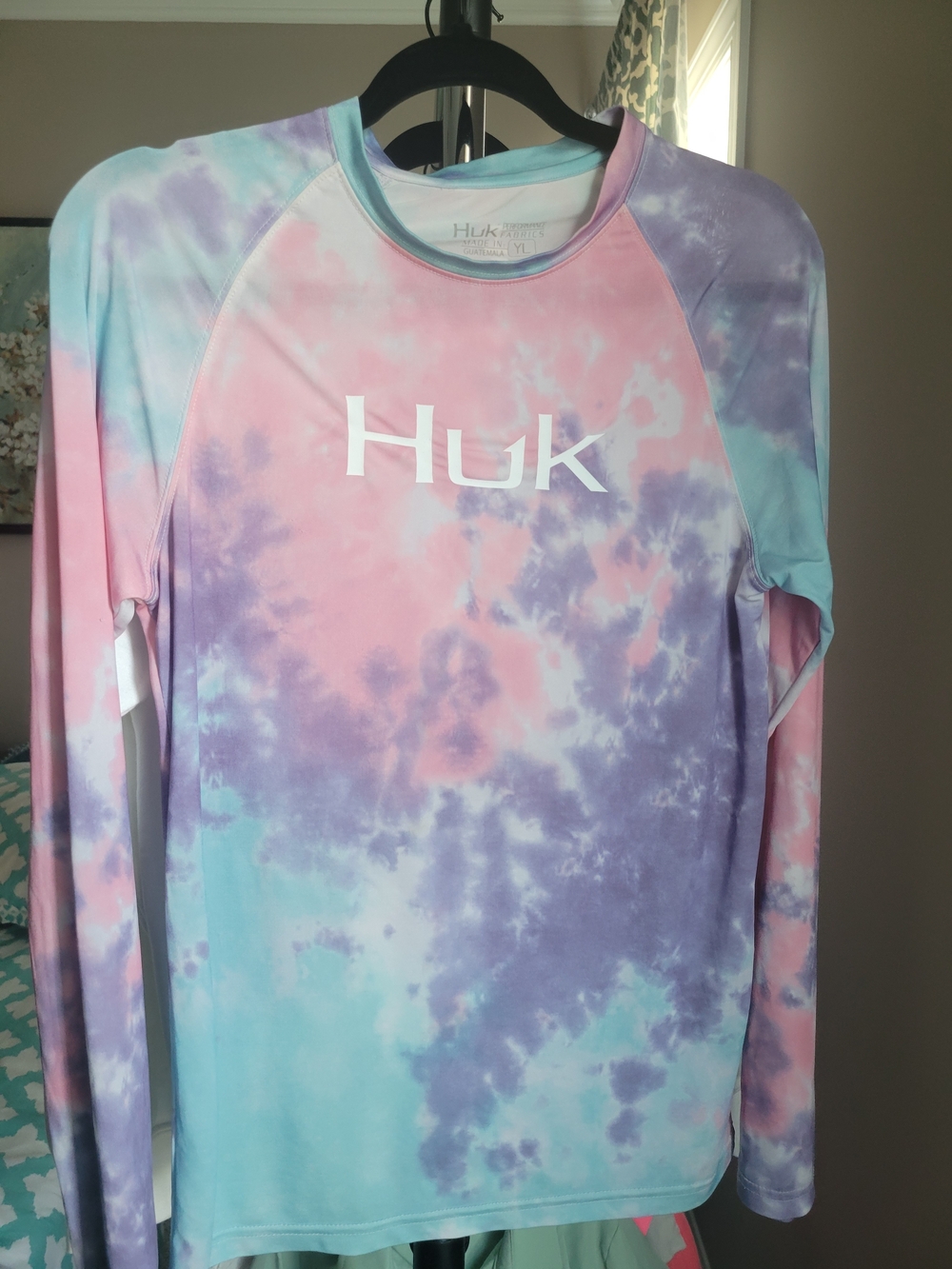 Huk Pastel Tie-Dye Performance Shirt - Pink, Lavender, Aqua